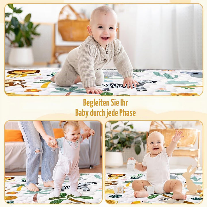 Aolso Baby Spielmatte, Baby Krabbelmatte, Faltbare Spielmatte, Krabbeldecke, Kleinkind Aktivität-Spi