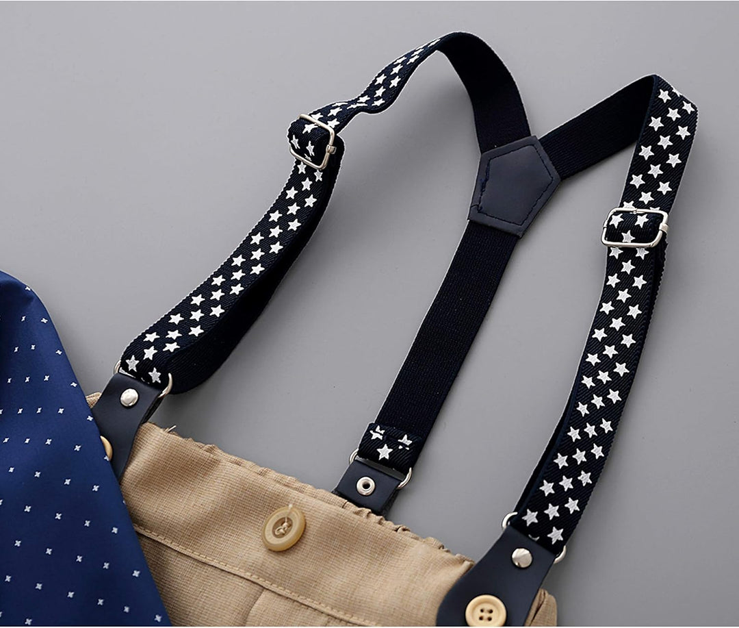 HeMa Island Baby Jungen Bekleidungssets Anzug Kleid Strampler hosenträger Fliege Krawatte Anzug Gent
