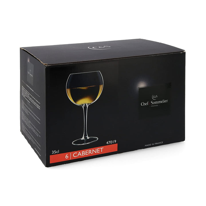 Chef & Sommelier ARC 47019 Cabernet Ballon Weinglas, 350 ml, Krysta Kristallglas, transparent, 6 Stü