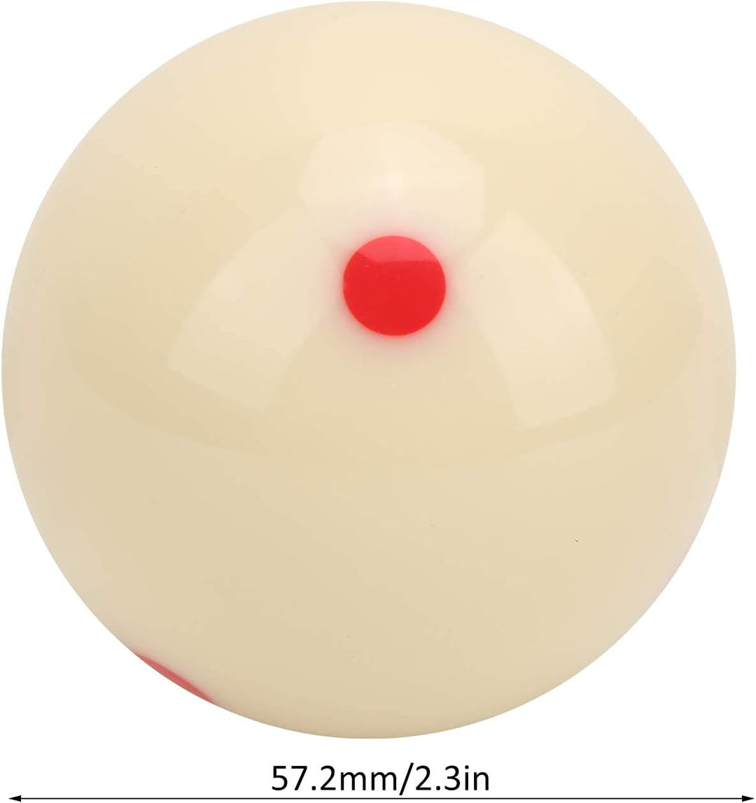 Billard Cue Ball, 57,2 mm Harz Billard Kugeln Dot Spot Training Cue Ball Pool Standard Trainingsball