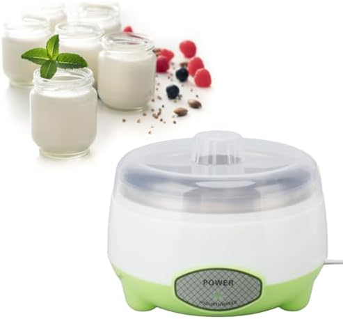 AUNMAS Joghurtbereiter Maschine, 12x16cm 15W Joghurt-Maschine aus Edelstahl für selbstgemachten DIY-