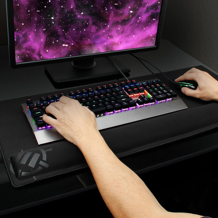 ENHANCE Extra Grosses Gaming Mousepad mit Handauflage (80,01 x 35 x 2.54 Zentimeter) - Tastatur Hand