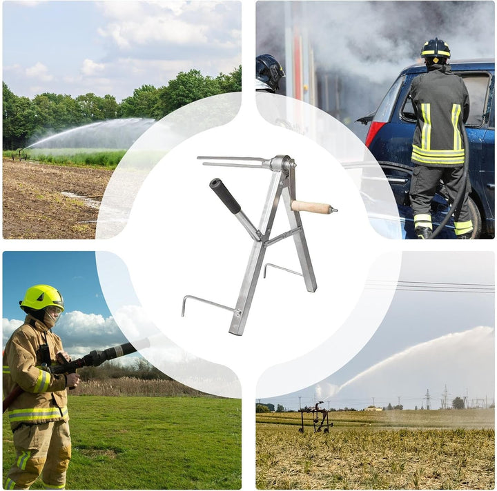 Tragbare Fire Water Pipe Storage Device, zusammenklappbare Tasche Reel Stand, Heavy-Duty Water Hose