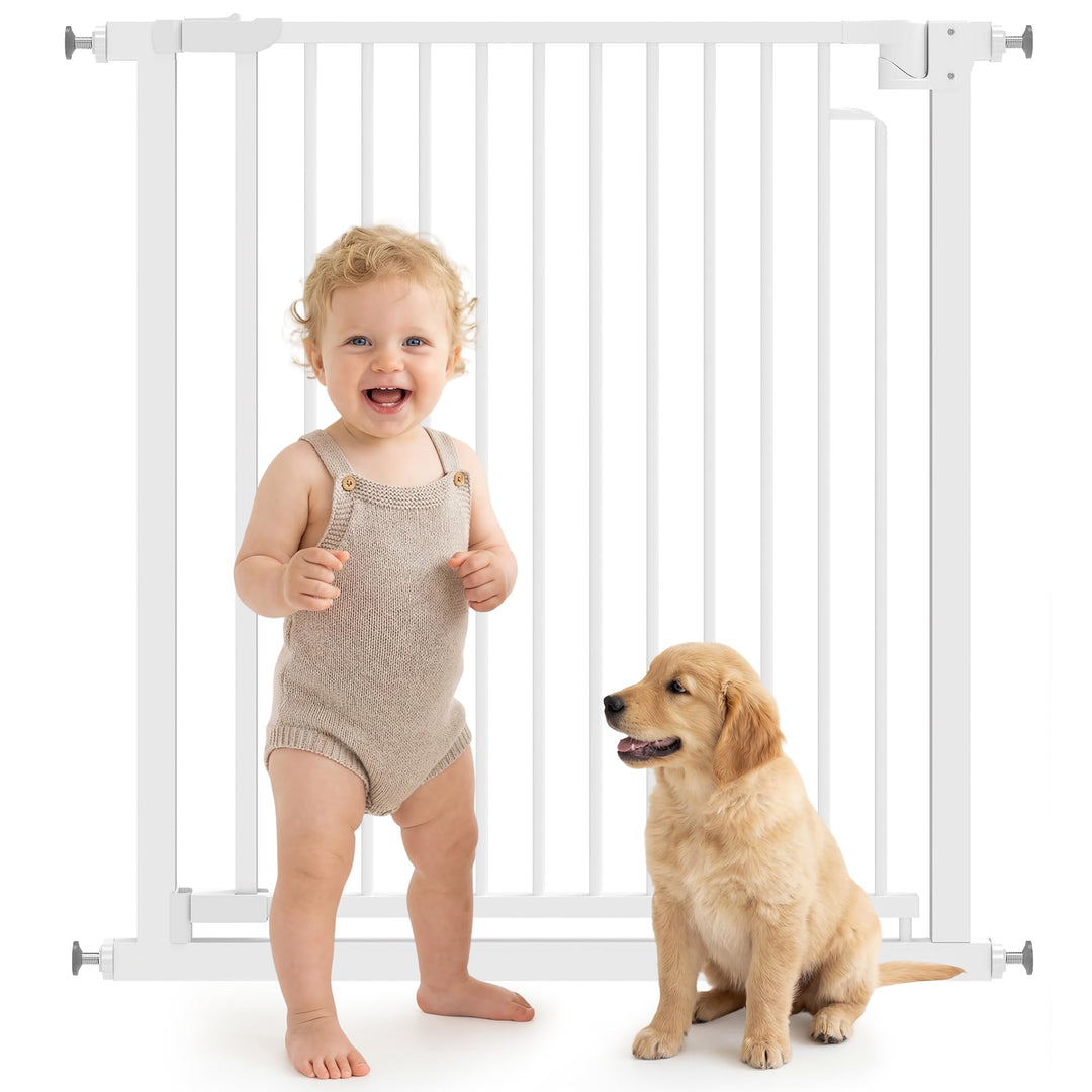 PawHut Treppenschutzgitter Absperrgitter Hund Schutzgitter ohne Bohren 76-80 x 76 cm Türschutzgitter