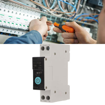 Din Rail Circuit Breaker, Smart WIFI Switch Handy-Fernbedienung, 3 Timing-Modi Kabellose Funktion fü