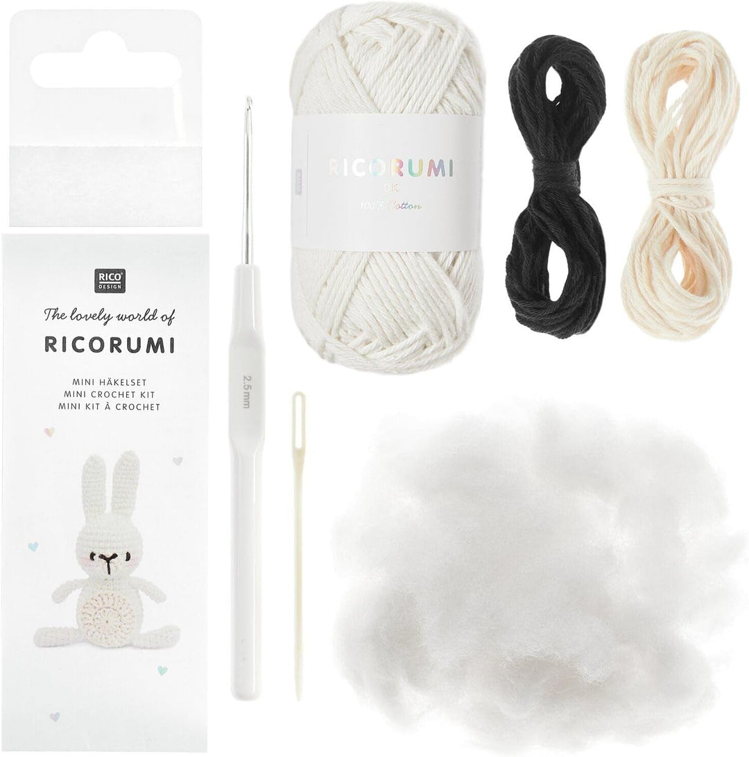 Rico Design Ricorumi Mini Easy Häkelset – Kreatives DIY Häkelset als Geschenk für Hobby & Freizeit,