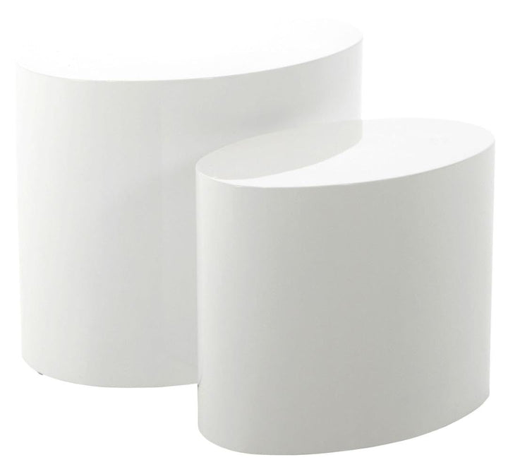 AC Design Furniture Rico Couchtisch in Hochglanz Optik 2er Set, B: 48 x H: 40 x T: 33 cm und B: 40 x