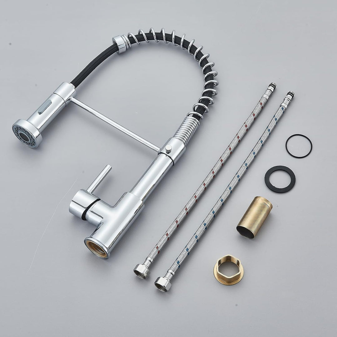 Wasserhahn Küche Chrom Spültischarmatur mit zwei Wassersprühmodi Armatur Küche 360° Schwenkbar Hochd