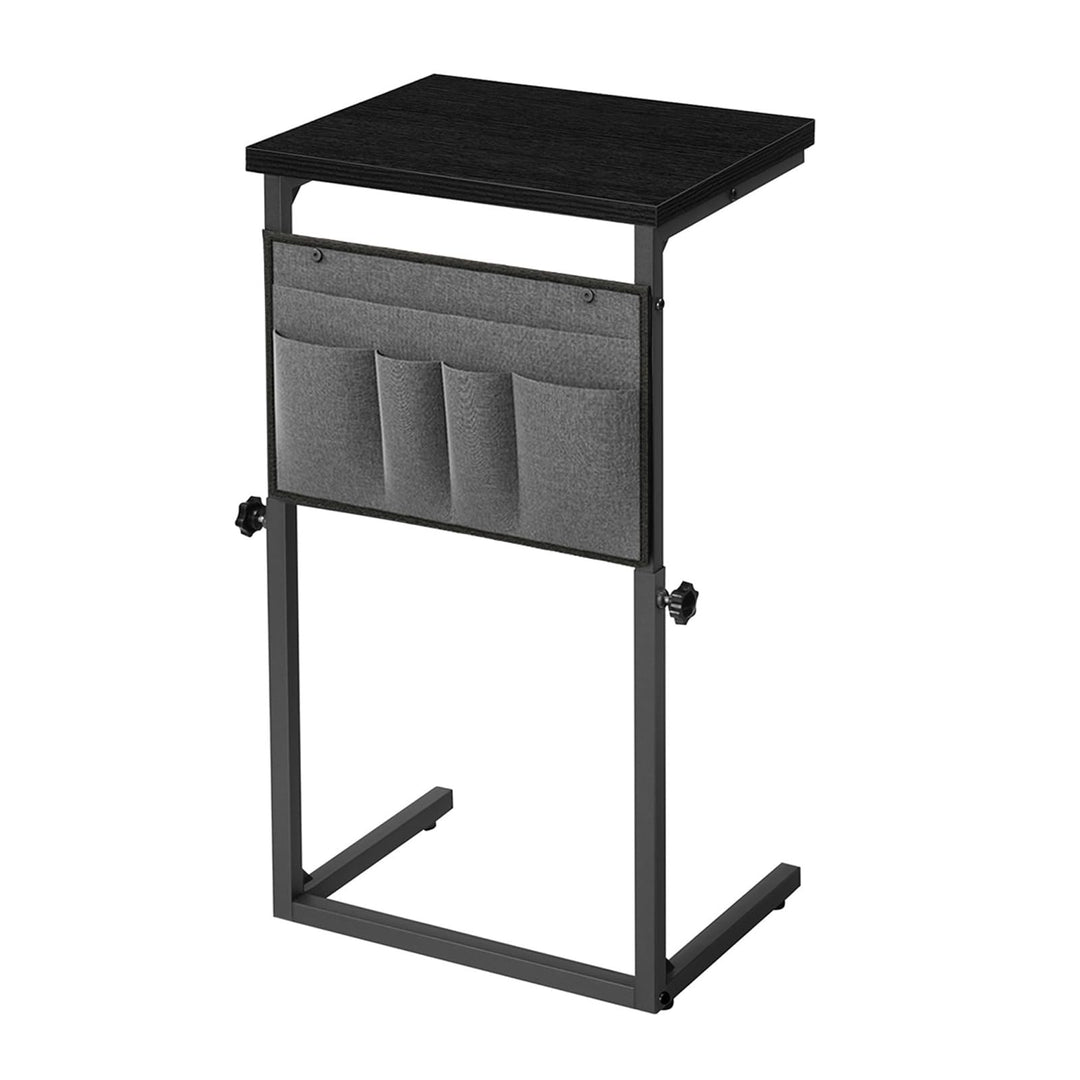 HOOBRO C-Form Beistelltisch, Höhenverstellbar 50–75 cm, Sofatisch, Couchtisch mit 5 Oxford-Stofftasc