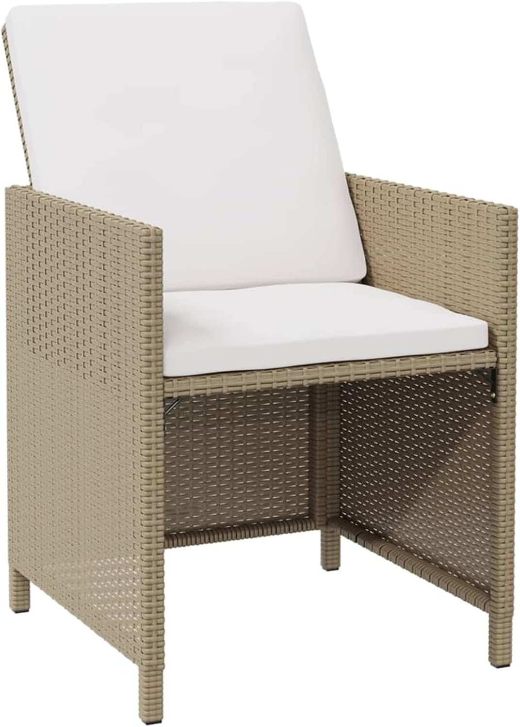 Tidyard 4-TLG. Gartenstuhl und Hocker Set Gartenstuhl Balkonstuhl Rattansessel Gartenmöbel Poly Ratt