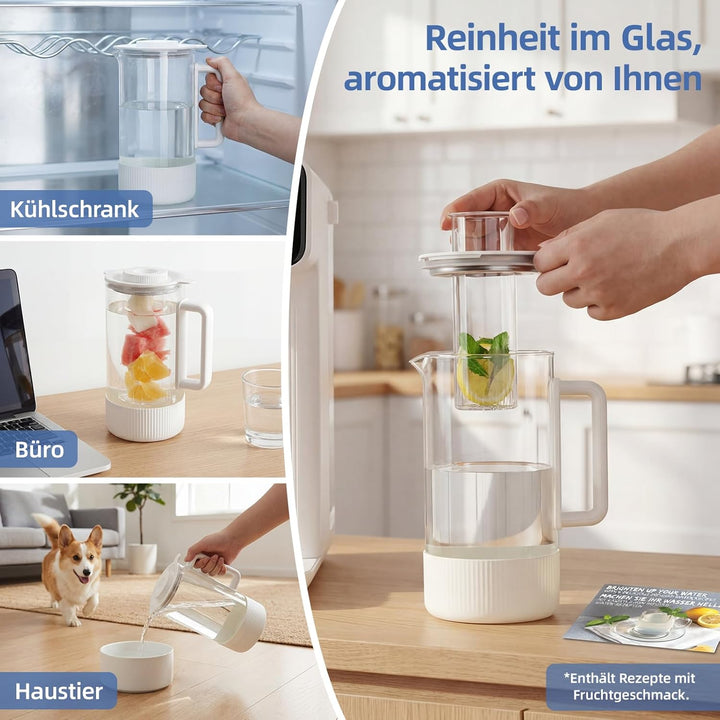 Auftisch Osmoseanlage Trinkwasser,6-stufiger Filtration gegen Nitrat & PFAS,Abwasserverhältnis 4:1,T