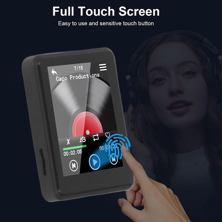 MP3-MP4-Player, MP3-Musik-Player mit 2,4-Zoll-Voll-Touchscreen und Speicher, Klassischer MP3-Player