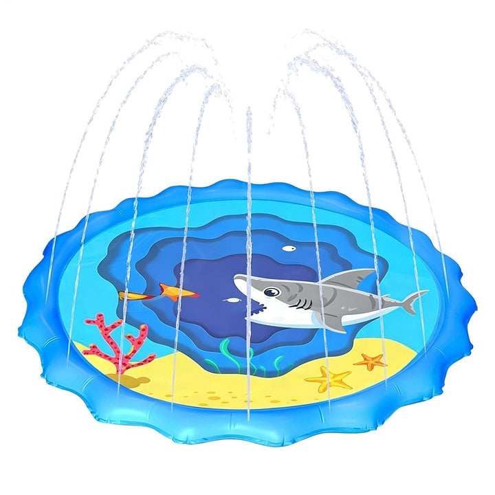 Kinder-Wassersprinkler 170 Zentimeter grosse Wasser-Spritzmatte mit Hai- | Wassersprinkler-Spielzeug