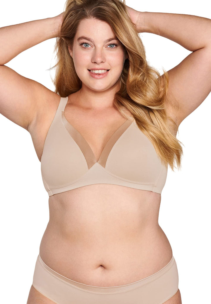 Naturana BH Damen ohne Bügel Cup A-D 100% Angenehm Dank extra Softer Schalen I BH ohne Bügel mit nah
