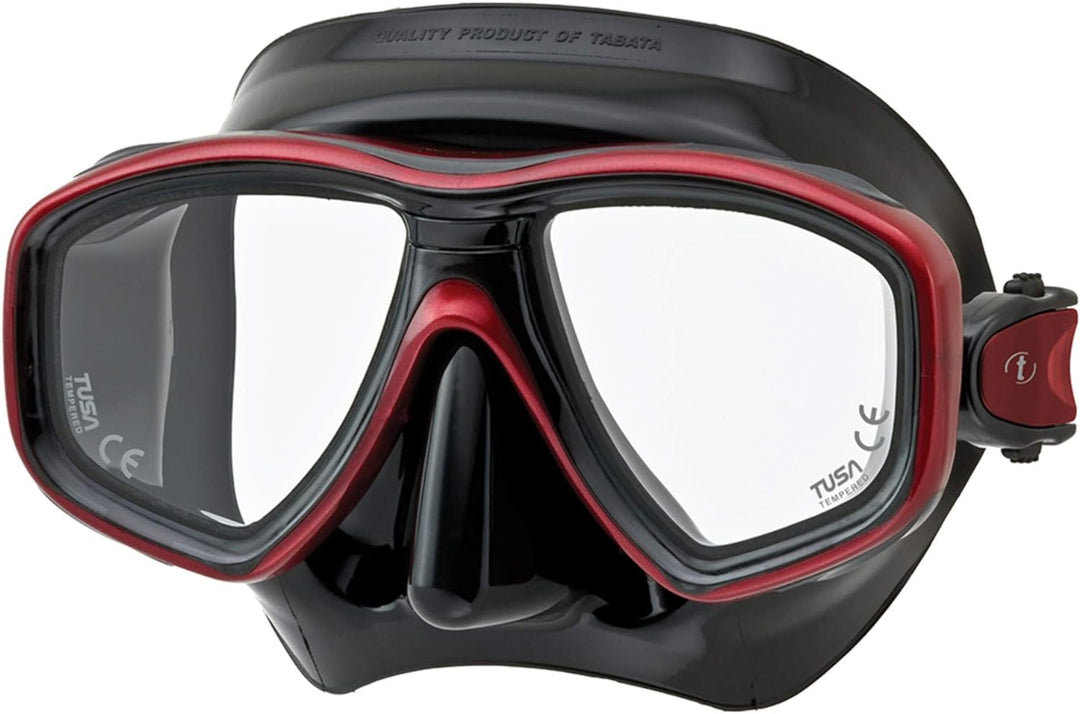 TUSA Tauchmaske M-212 Freedom Ceos - Schwarz Farbe Schwarz / Rot