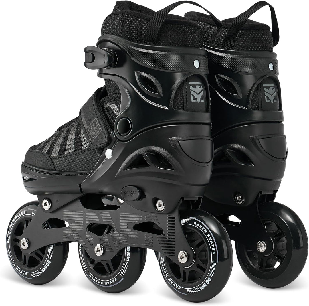 RAVEN Inline Skates Inliner für Kinder und Erwachsene OPTIONAL 2in1 mit Schlittschuhen verstellbar O