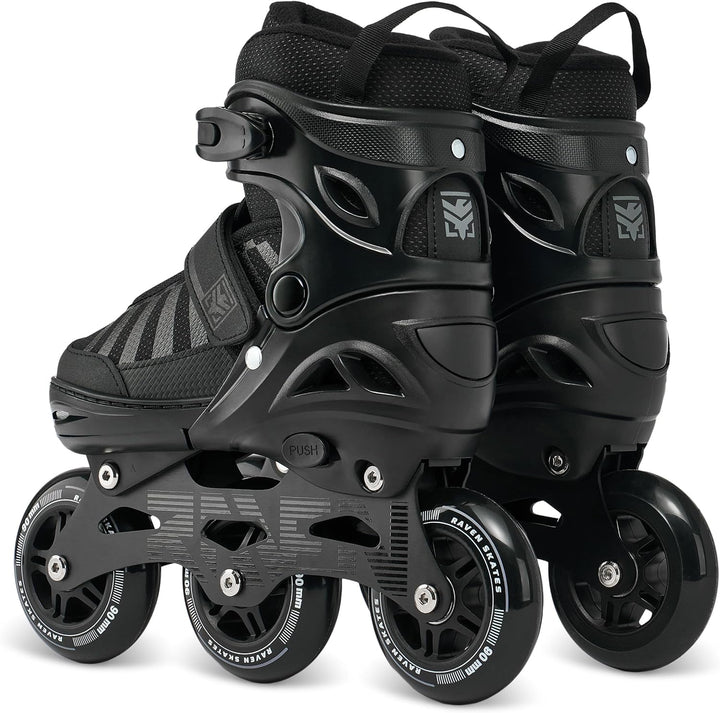 RAVEN Inline Skates Inliner für Kinder und Erwachsene OPTIONAL 2in1 mit Schlittschuhen verstellbar O