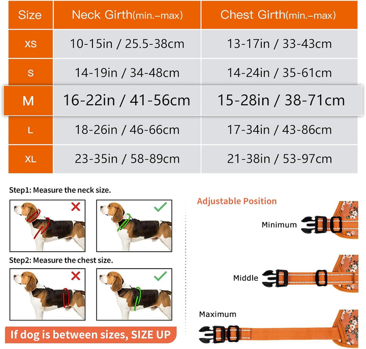 HEELE Hundegeschirr, Hundegeschirre mittelgrosse Hunde mit Griff reflektierendes Hundegeschirr gepol