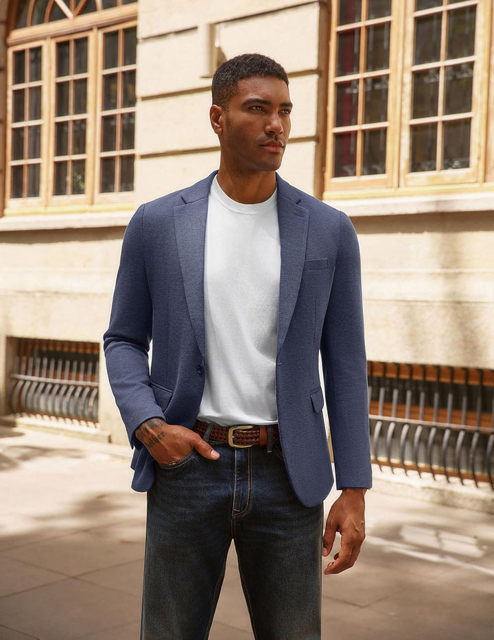 PJ PAUL JONES Herren Sakko Sportlich Freizeit Blazer Jackett 1 Knöpfe Modern Regular Fit Anzugjacke