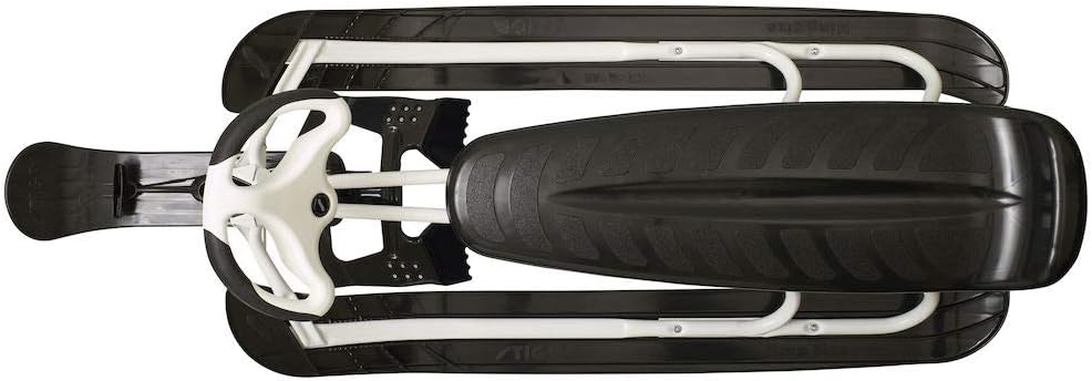 STIGA Erwachsene Schlitten Snowracer Rennrodel King Size GT Lenkschlitten Schwarz/Weiss Snow Racer K
