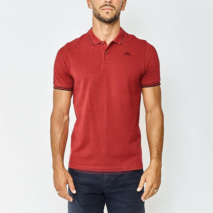 Kappa Herren Ezio T-Shirt S Rojo Oscuro, Schwarz, S Rojo Oscuro, Schwarz
