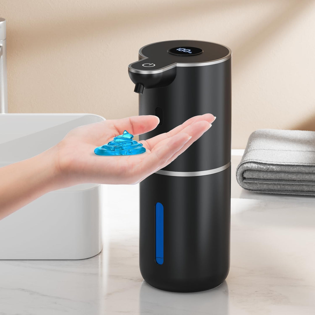 Seifenspender Automatisch,380ml Elektrischer Seifenspender mit Digitalanzeige,Wandbefestigung,Berühr