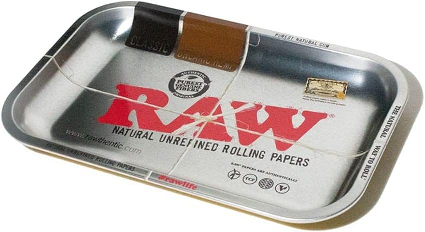 RAW Metallic Rolling Tray Small Silber Silver 27,5 x 17,5 cm