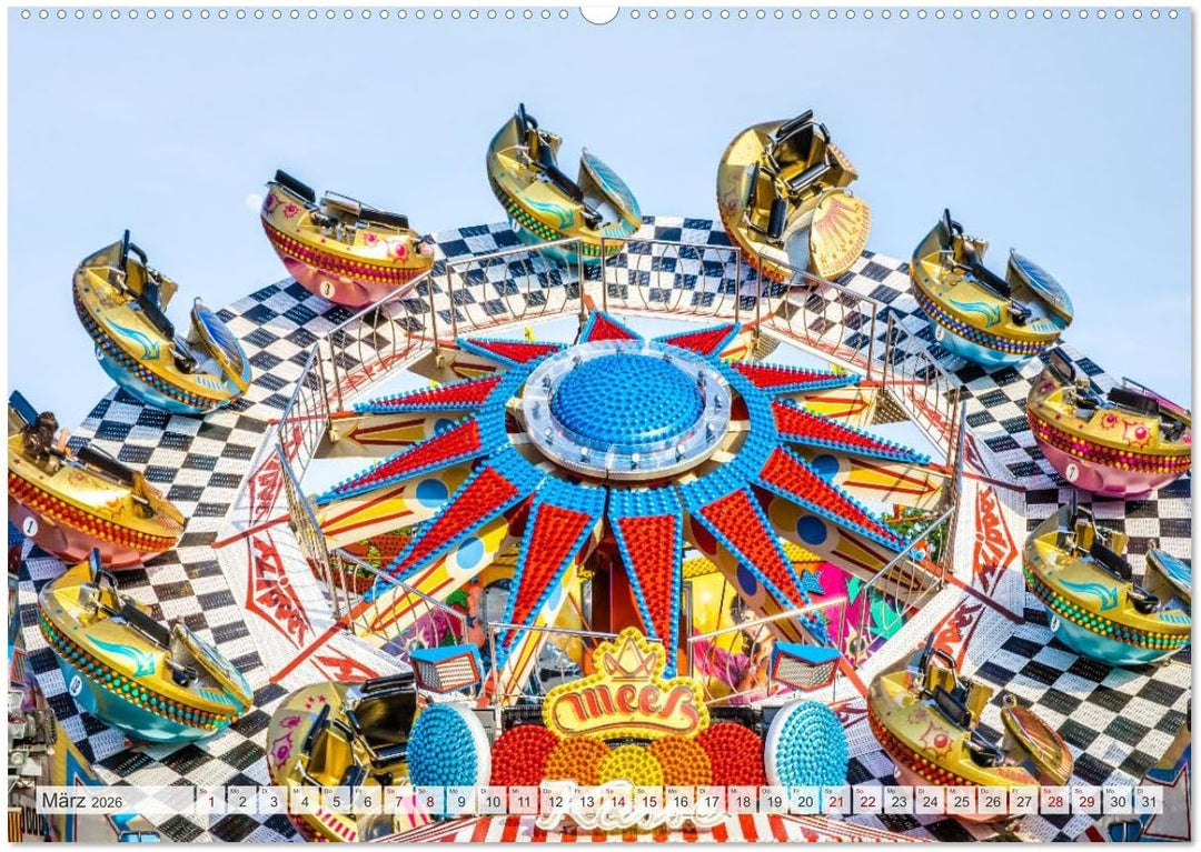 Kirmes Glück (hochwertiger Premium Wandkalender 2026 DIN A2 quer), Kunstdruck in Hochglanz: Brillant