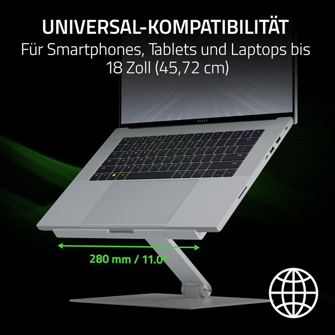 Razer Adjustable Laptop Stand - Ergonomischer höhenverstellbarer Laptop-Ständer für Laptops bis zu 1