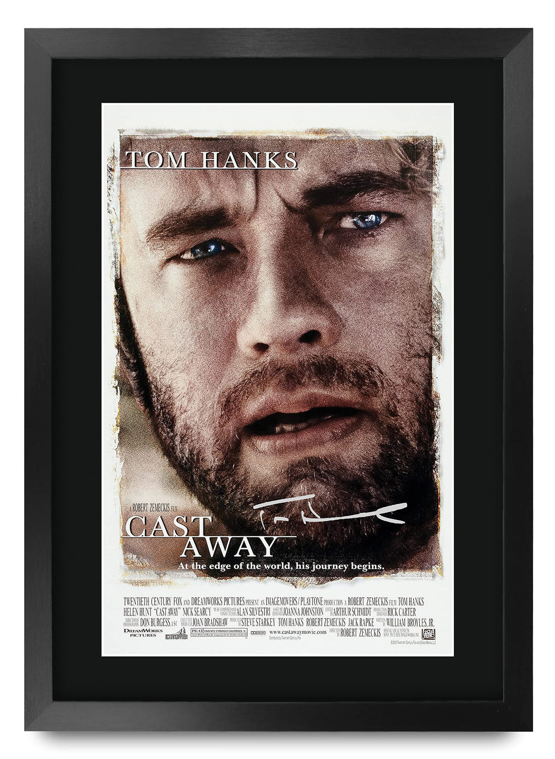 HWC Trading Cast Away A3 Gerahmte Signiert Gedruckt Autogramme Bild Druck-Fotoanzeige Geschenk Für T