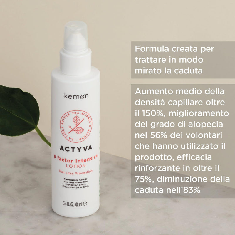 Kemon - Actyva P Factor Lotion Intensive, Lotion zur Prävention von Haarausfall angereichert mit pfl