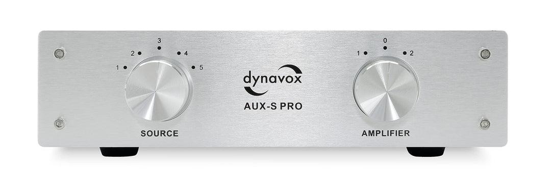 Dynavox AUX-S PRO, Eingangs-Erweiterungs-Umschalter mit 5 Cinch-Eingängen, Anschlüsse für Zwei Stere