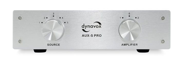 Dynavox AUX-S PRO, Eingangs-Erweiterungs-Umschalter mit 5 Cinch-Eingängen, Anschlüsse für Zwei Stere