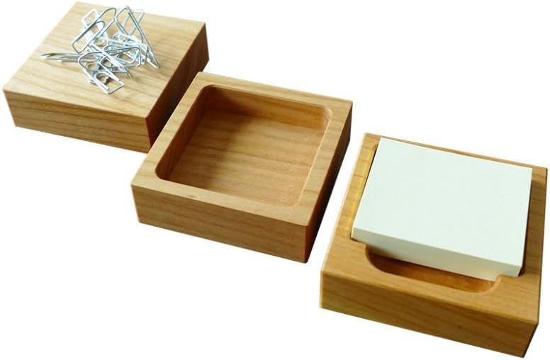 Schreibtischorganizer Set aus Holz | 3-teilig | Masse: 18,6 x 6,2 x 2,2 cm | Utensilienablage + Büro