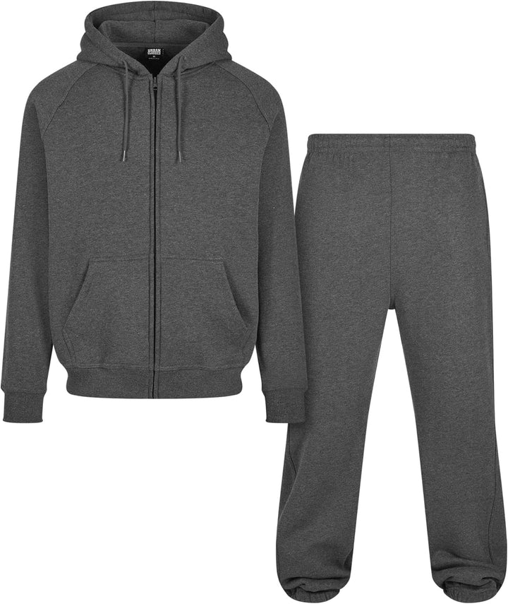 Urban Classics Herren Jogginganzug Blanc Suit, lässiges Kapuzensweatshirt mit Jogginghose, erhältlic