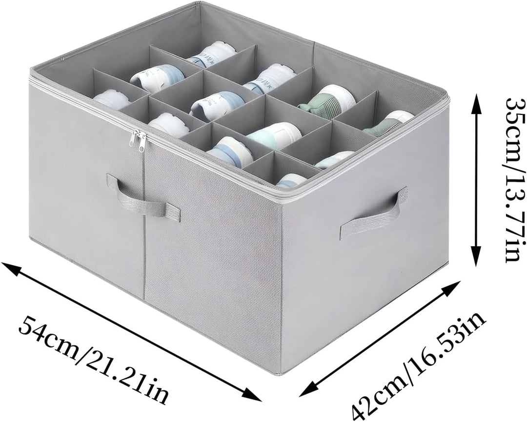 Aufbewahrungsbox für Schuhe, Schuh Aufbewahrungssysteme mit 12 Fächern, Schuhorganizer für Closet, m