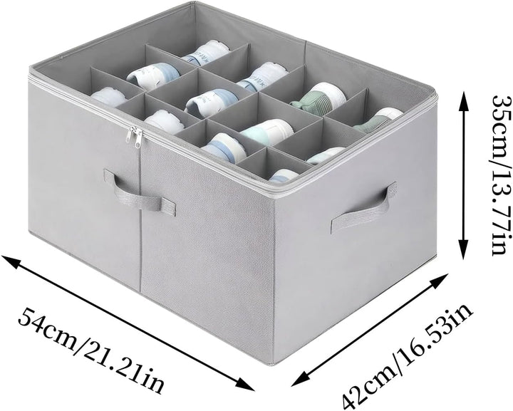 Aufbewahrungsbox für Schuhe, Schuh Aufbewahrungssysteme mit 12 Fächern, Schuhorganizer für Closet, m