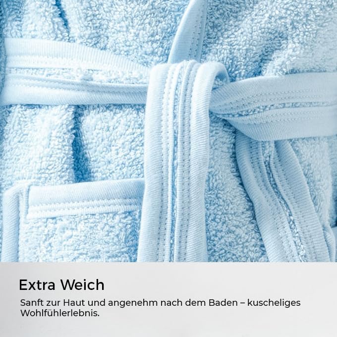 Baby Bademantel mit süssem Giraffenmotiv – Kapuzenbademantel aus 100% Baumwolle – Weich, saugfähig &