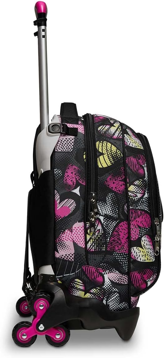 Seven Rucksack mit Trolleyfunktion, Schulranzen mit Rollen, 3 in 1, Abnehmbarer Rucksack, ab 1. Klas