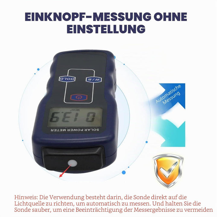 Solar Power Meter SM206 Digital Solar Power Meter Sonnenlichtmessgerät für Strahlungsmessgeräte Sola