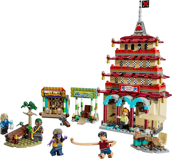 LEGO ONE Piece - Showdown im Arlong Park - Interaktives Spielzeug mit 5 Minifiguren - Ruffy & Nami s