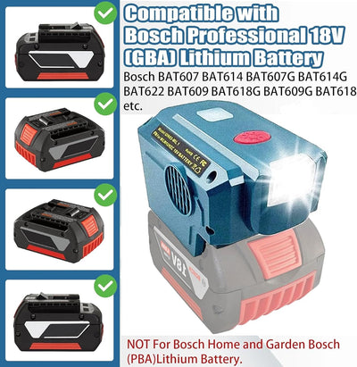 TPDL 200W Akku Wechselrichter für Bosch 18V GBA Akku，DC 18V auf AC 220V Spannungswandler Konverter P