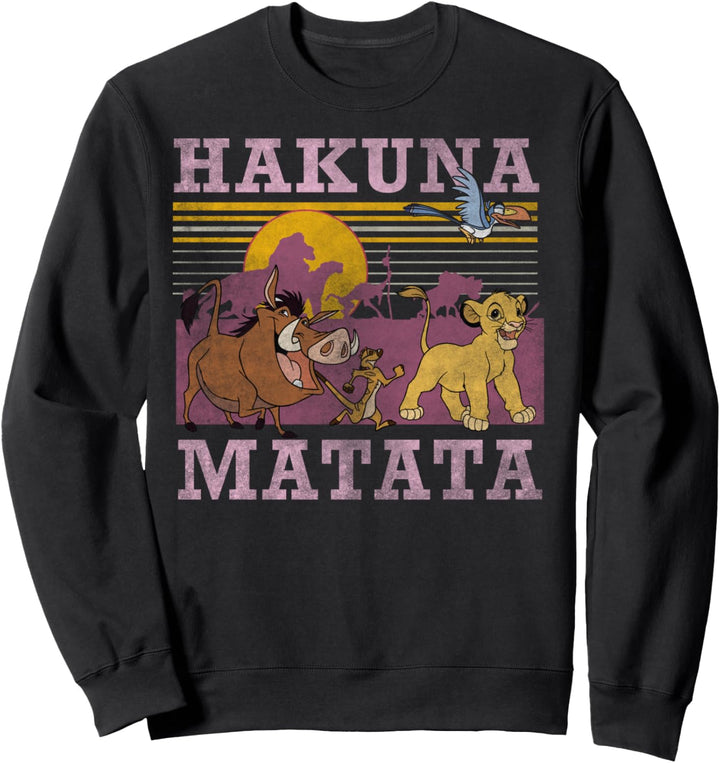Disney Lion King Retro Hakuna Matata Faded Poster Sweatshirt