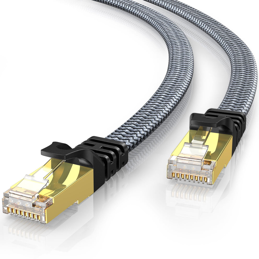 Lan Kabel 25M, CAT 8 40Gbps Netzwerkkabel High Speed Ethernet Kabel 2000MHz S/FTP RJ45 Gigabit Nylon