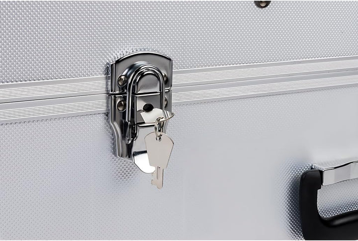 Transportkoffer mit hochwertigem Aluminiumrahmen, stossfestem ABS Korpus und hochwertigen Metallvers