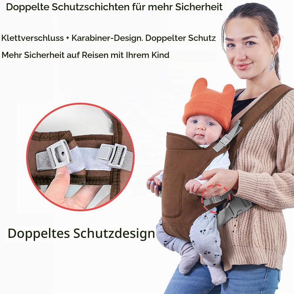 babytrage Neugeborene Ab Geburt, Tragetuch Baby Neugeboren, 4-in-1 Babytrage mit 4 Tragepositionen,
