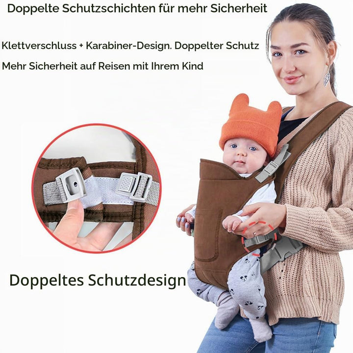 babytrage Neugeborene Ab Geburt, Tragetuch Baby Neugeboren, 4-in-1 Babytrage mit 4 Tragepositionen,