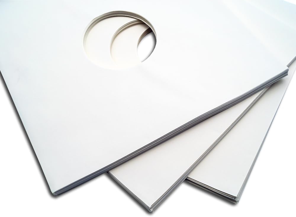 LP Schallplatten Innenhüllen ohne Fütterung Mittelloch Deluxe Protected (100 Stück)