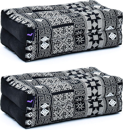 Leewadee Yoga Block 2er-Set Yogaklotz Pilates Yogakissen Meditationskissen Ökologisches Naturprodukt