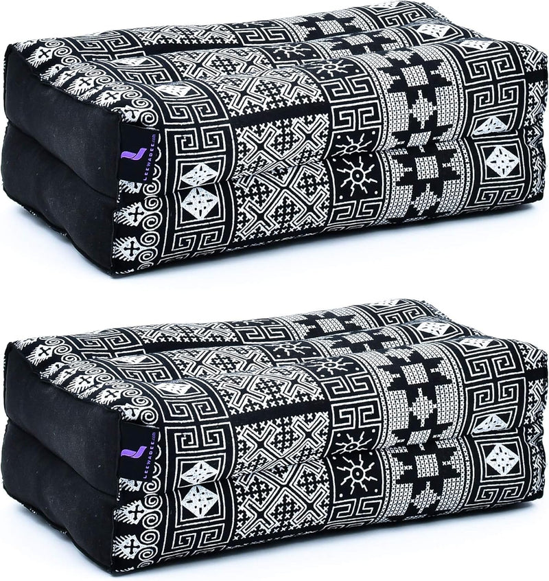 Leewadee Yoga Block 2er-Set Yogaklotz Pilates Yogakissen Meditationskissen Ökologisches Naturprodukt
